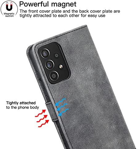 Pénztárca tok Samsung Galaxy A52 5G Telefon Esetében Flip Hibrid [PU Bőr+TPU Lökhárító] [3 Hitelkártya