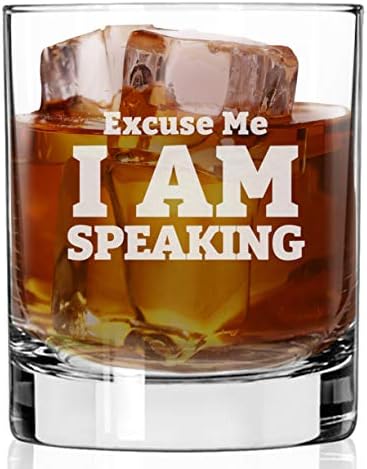 Demokrata tagja az USA-Elnézést Beszélek | Whiskey Whisky Üveg 11 oz. | Újdonság, Régi Whiskys Poharak