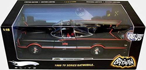 Hot Wheels 1966 TV-Sorozat Batmobil 1/18 Elite Edition Lapos Fekete 1 5000