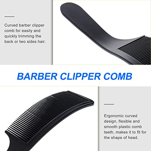 Lurrose 5db Ívelt Borbély Clipper Comb, Lapos Top Clipper Combs Professzionális Fodrász Fésű, Hajvágás,