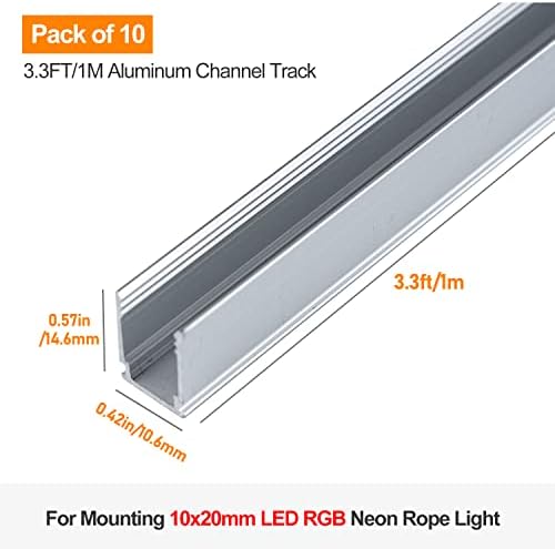 Ragyog Dekoráció Csomag Termékek 10 Pack Alumínium Csatorna Pályán 30M/98.4 ft RGB LED Neon Kötél Világítás