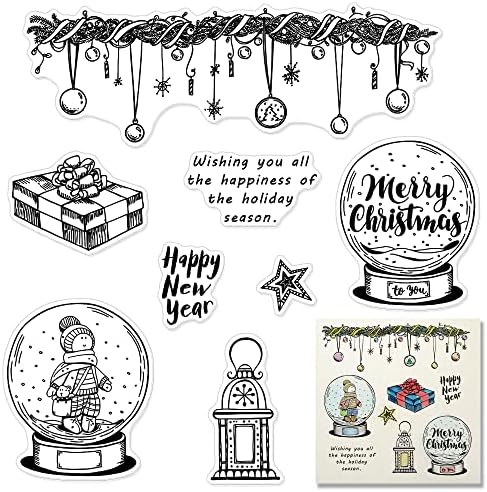 LANGFON Karácsonyi Hóember Tiszta Bélyeget Kártya Készítés Dekoratív Karácsonyi Téma Mikulás Átlátszó