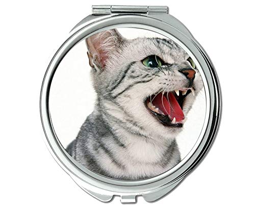 Tükör,Kompakt Tükör,Akvarell macska művészet tükör a Férfiak/Nők,1 X 2X Nagyító