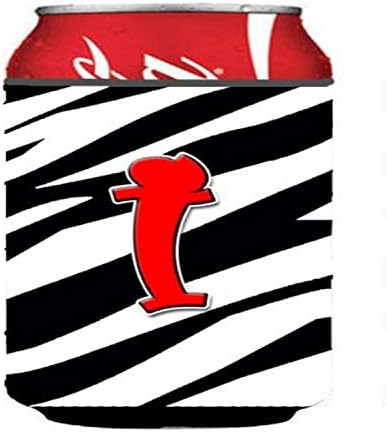 Caroline Kincsek CJ1024-ICC-i Kezdeti Monogram - Zebra Piros vagy Üveg Ölelkezős, Lehet Hűvösebb Ujja