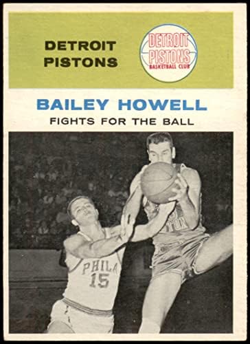 1961 Fleer 55 akcióban Bailey Howell Detroit Pistons (Kosárlabda Kártya) EX Pistons Mississippi St