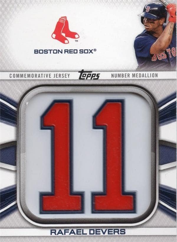 Rafael Devers megemlékező jersey-i száma medál javítás baseball kártya (Boston Red Sox) 2022 Topps JNMRD