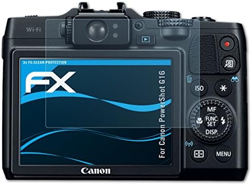 atFoliX Képernyő Védelem Film Kompatibilis Canon PowerShot G16 képernyővédő fólia, Ultra-Tiszta FX Védő