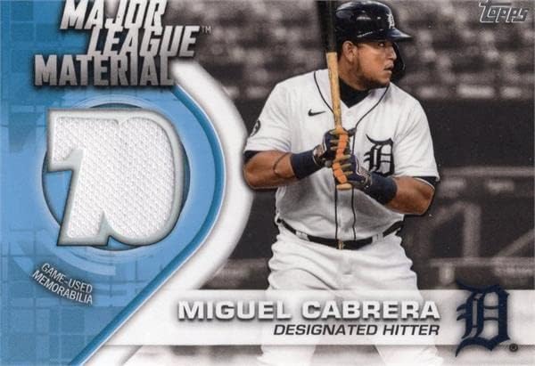 Miguel Cabrera játékos kopott jersey-i javítás baseball kártya (Detroit Tigers) 2021 Topps Major League