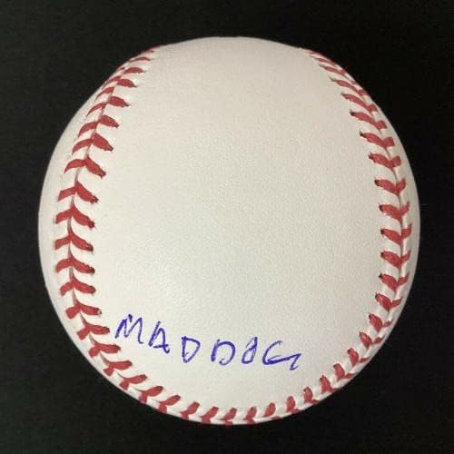 Greg Maddux Aláírt Baseball RDM Cubs Bátrabbak Autogramot STATISZTIKA Feliratok HOF SZÖVETSÉG - Dedikált