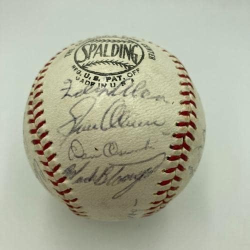 Hank Aaron 1965 Milwaukee Bátrabbak Csapat Aláírt Nemzeti League Baseball PSA DNS - Dedikált Baseball