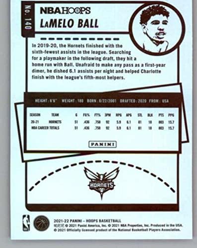 2021-22 Panini Karika Kék 140 LaMelo Labdát Charlotte Hornets NBA Kosárlabda Trading Card