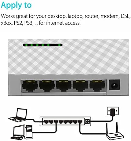 Csatlakozók 5 Port Gigabit Switch 10/100/1000Mbps Gigabit Ethernet Hálózati Kapcsoló LAN Hub Nagy Teljesítményű
