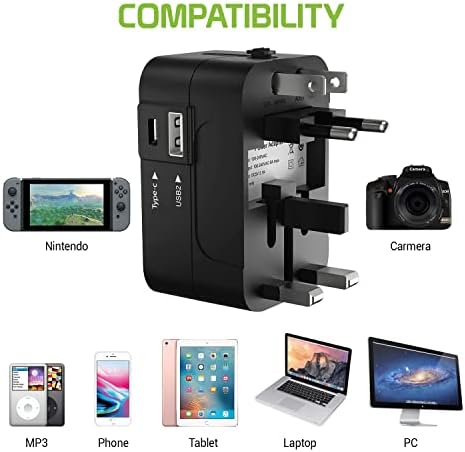 Utazási USB Plus Nemzetközi Adapter Kompatibilis a Zen Mobil ultrafone 101 Világszerte Teljesítmény, 3