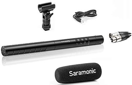 Saramonic SR-TM1 Szuper-Kardioid Adás XLR Kondenzátor Puska Mikrofon, Beépített Újratölthető Akkumulátor