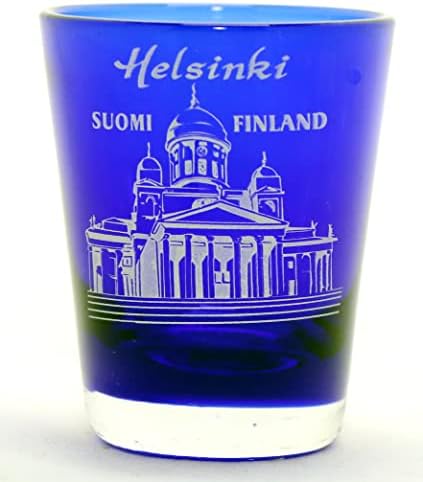Helsinki Finnország Kobalt Kék Klasszikus Design Pohár