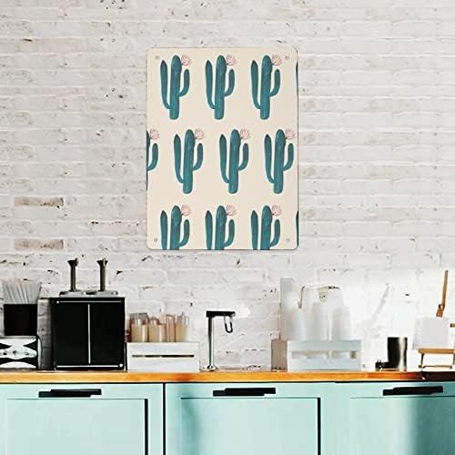 Kaktusz Nyomtatás Vintage Vas Adóazonosító Jel Wall Art Kép Dekoráció Lógó Fém Tábla Emléktábla