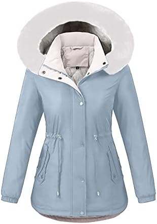 A Nők Plus Size Téli Kabátok Vastag Fleece Bélelt Plüss Parka Kabát, Meleg Hóval Műszőrme Kabátot Puffer