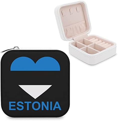 A szerelem Észtország ékszerdoboz Szervező Kijelző Tároló Esetben Jogosult Ajándék Nők, Lányok, Fülbevaló,