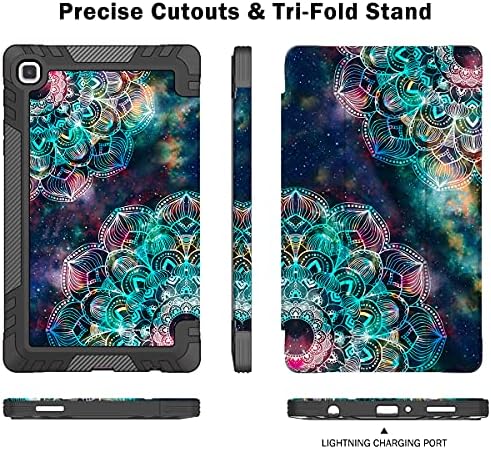 PIXIU Folio tok Galaxy Tab A7 Lite 8.7 2021,nagy teherbírású Trifold Állni PU Bőr Smart Cover a Samsung