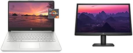 HP 14 Laptop, AMD Ryzen 5 5500U, 8 GB RAM, 256 GB-os SSD Tároló, 14 hüvelykes, Full HD & V223ve FHD-Monitor,