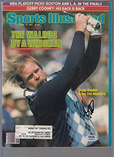 Craig Stadler Aláírt 1982-Ben a Sports Illustrated 4/19 Autogramot Mesterek PSA/DNS - *415 - Dedikált