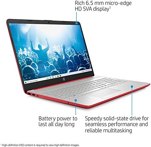 2020 HP 15.6 HD LED Kijelző Laptop, Intel Pentium Arany 6405U Processzor, 4GB DDR4 RAM, 128GB SSD, HDMI