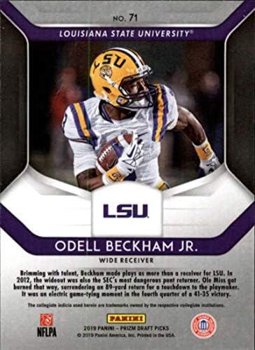 2019 Panini Prizm Tervezet Csákány 71 Odell Beckham Jr. LSU Tigers Labdarúgó-Trading Card
