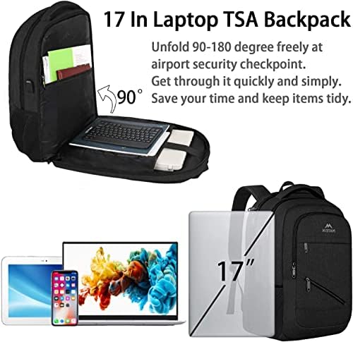 MATEIN Üzleti Utazási Hátizsák, Extra Nagy TSA Barátságos Munka Hátizsák Töltés USB-Port, Laptop Rekesz,Vízálló