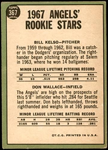 1967 Topps 367 Angyalok Újoncok Bill Kelso/Don Wallace-t, a Los Angeles Angels (Baseball Kártya) FAIR