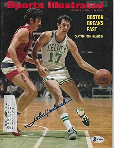 John Havlicek Dedikált Boston Celtics Sports Illustrated 11/13/72 Beckett Hitelesített - Dedikált NBA