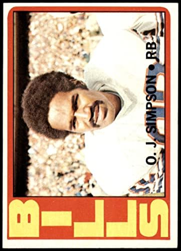 1972 Topps 160 O. J. Simpson Buffalo Bills (Foci Kártya) EX Számlák