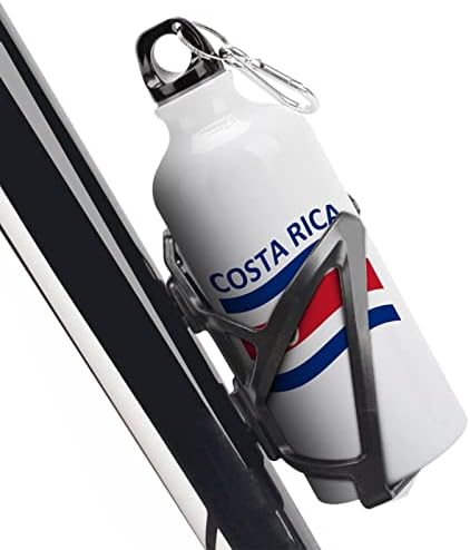 Zászló Costa Rica Nyomtatott Alumínium Sport Víz Üveg Fedelét, majd Karabiner a Kerékpár Camping Utazás