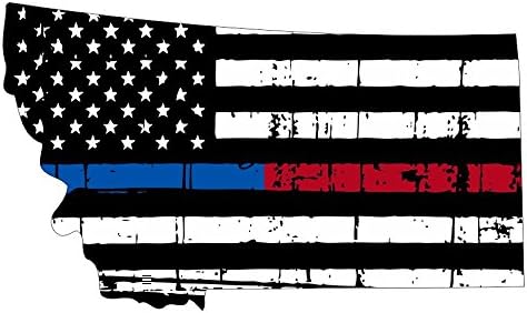 Montana Rongyos Vékony, Kék-piros vonal Zászló Tiszteletére A Férfi & Nő, a rendvédelmi, illetve tűzoltók