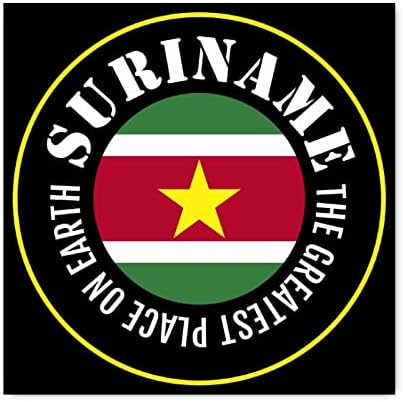 Evans1nism Fa Jelek Suriname Zászló Lóg Alá A Legjobb Hely a világon Parasztház Fali Dekor Suriname Utazási