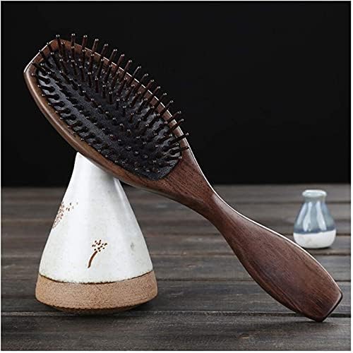 GRETD Comb Haj Fésű antisztatikus Fából készült Fésűt, Kényelmes Air Cushion Pad，Nagy, Nedves vagy Száraz