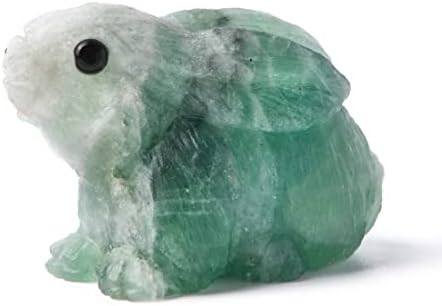 YGLINE Drágakő, Kristály Nyúl Nyuszi Állat Figura Állat Faragás (Labradorite)