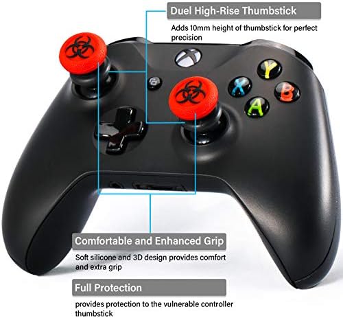 Playrealm FPS Thumbstick Extender & 3D Textúra Szilikon Gumi Markolat Fedél 2 db Xbox Sorozat X/S & Xbox