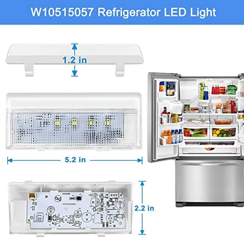 Korszerűsített WPW10515057 W10515057 Hűtőszekrény Fagyasztó Fő LED fedéllel Kompatibilis Whirlpool Kenmore