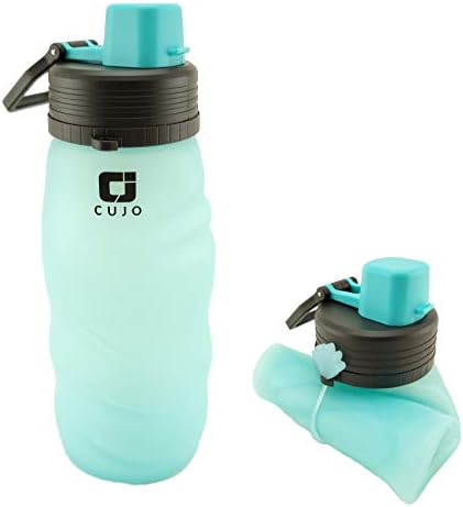 CUJO Összecsukható vizes palackot 27oz - összecsukható szilikon üveg utazás - hordozható & könnyű túrázás,