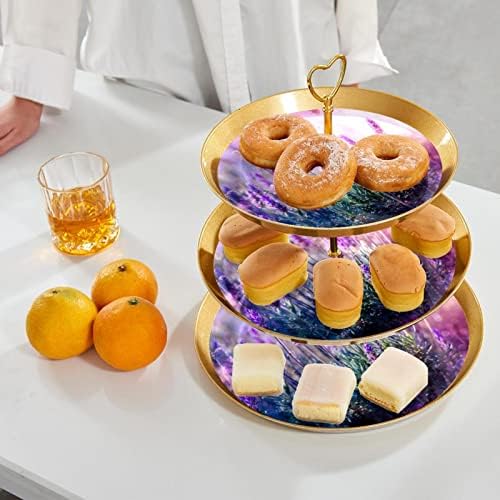3 Tier Muffin Állvány, Sütemény, Cupcake Kijelző Torony, Desszert Fa Torony Tálon Esküvői Születésnapi