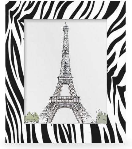TropicalLife Állat Zebra Csíkos Nyomtatás Képkeretek 8 x 10 Fotó, Fa Képkeret Állvány asztali Képkeret