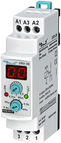 DRV-08 Digitális Többfunkciós Késleltetési Idő Relé（0,1 sec. - 100 Óra.） (Méret : 220VAC: 24 VAC-DC)