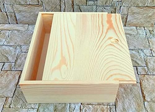Anncus EASONOV, Téglalap alakú, kihúzható tömör fa fa doboz tároló Doboz Ajándék Dobozok Kis fadoboz Egyedi,