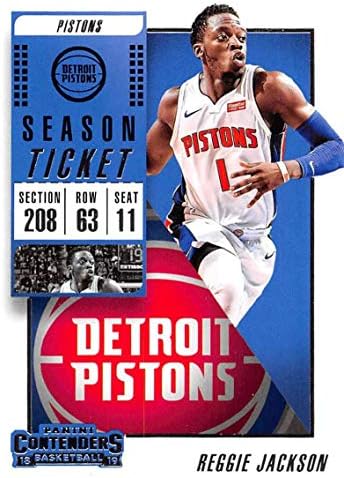 2018-19 Panini Versenyző bérlet 56 Reggie Jackson Detroit Pistons NBA Kosárlabda Trading Card