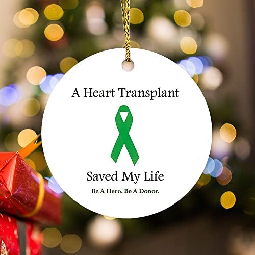 Karácsonyi Kerámia Dísztárgyak,Szív-Transzplantáció Megmentette Az Életét OrnamentHoliday Dekorációk,