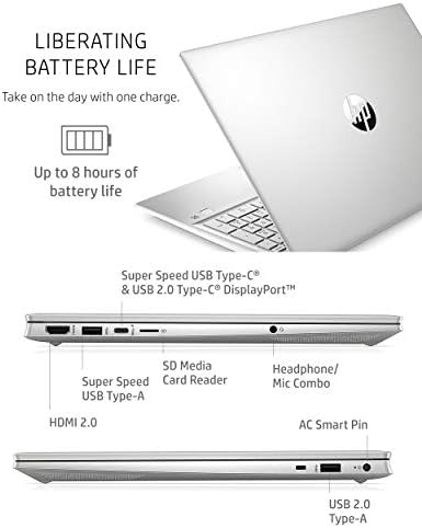 HP Pavilion 15 Laptop, 11 Generációs Intel Core i7-1165G7 Processzor, 16 GB RAM, 512 GB-os SSD Tároló,