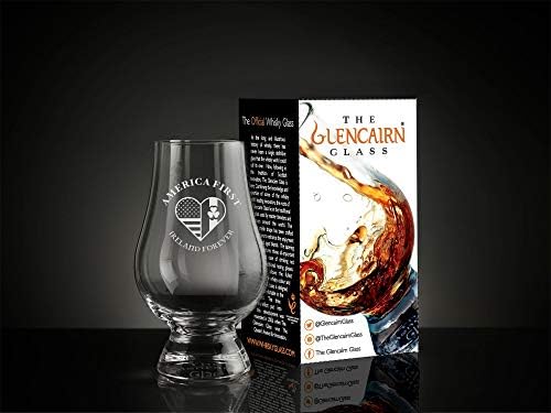 Glencairn Dekoratív Kristály Whiskey Kóstoló Pohár - Amerika Első Írország Örökre