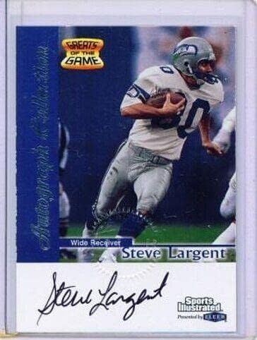 Steve Largent hiteles aláírást Seattle Seahawks 1999 Fleer Sports Illustrated - Dedikált NFL Magazinok