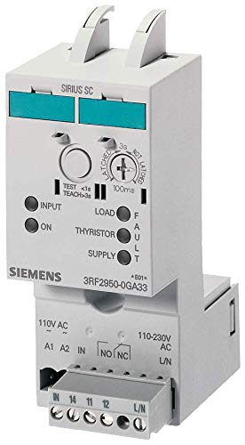 Siemens 3RF29 90-0GA16 SIRIUS SC Félvezető Kiterjesztett Terhelés Monitor: 24 VAC/VDC Vezérlő Tápfeszültség,