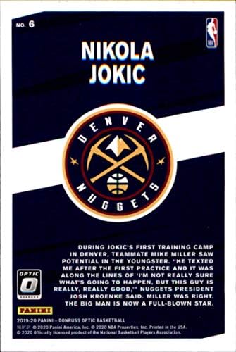 2019-20 Donruss Optic A Ház Kosárlabda 6 Nikola Jokic Denver Nuggets Hivatalos Panini NBA Trading Card
